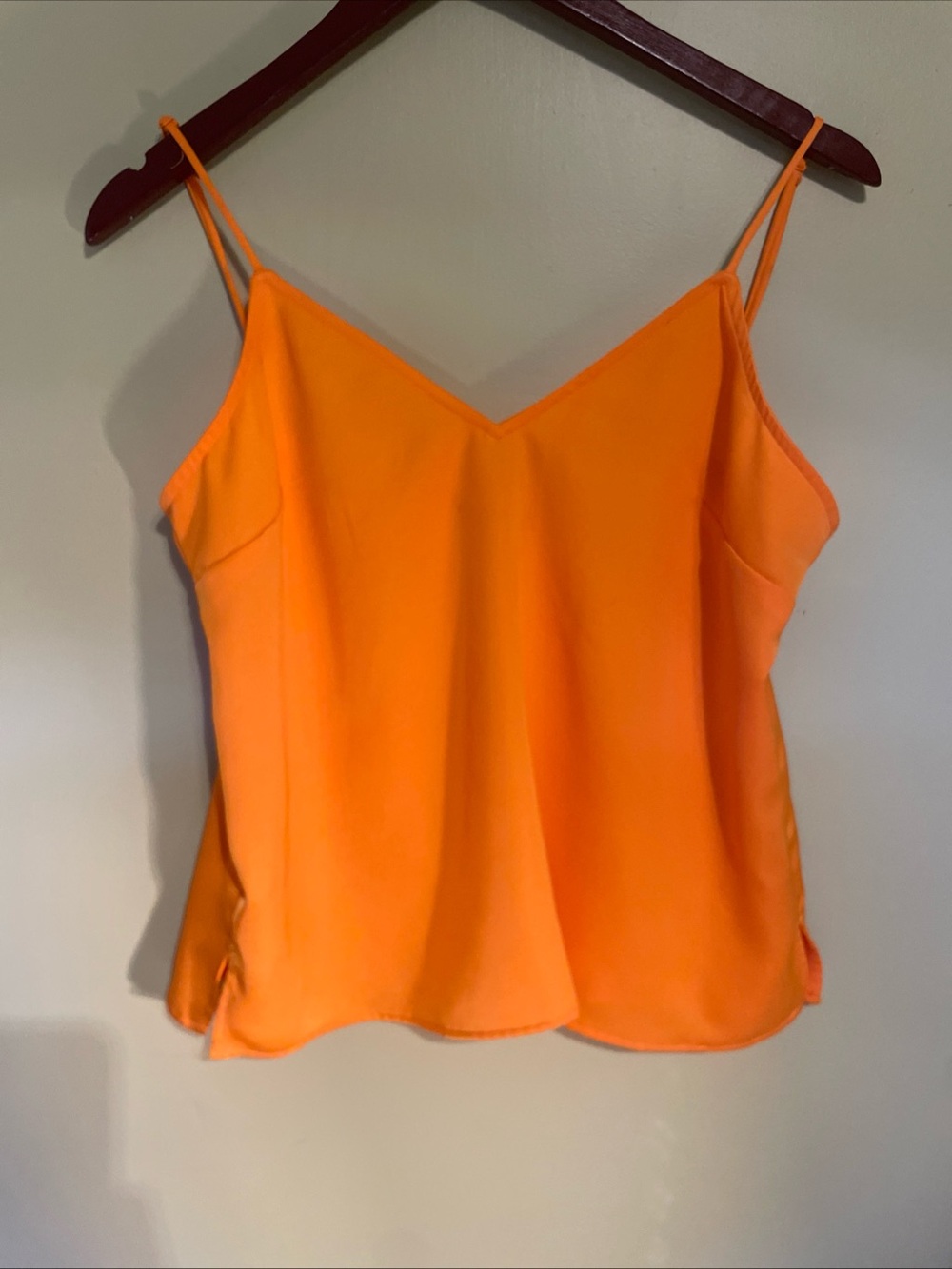 a new day Orange V-Neck Double Strap Satin Cami